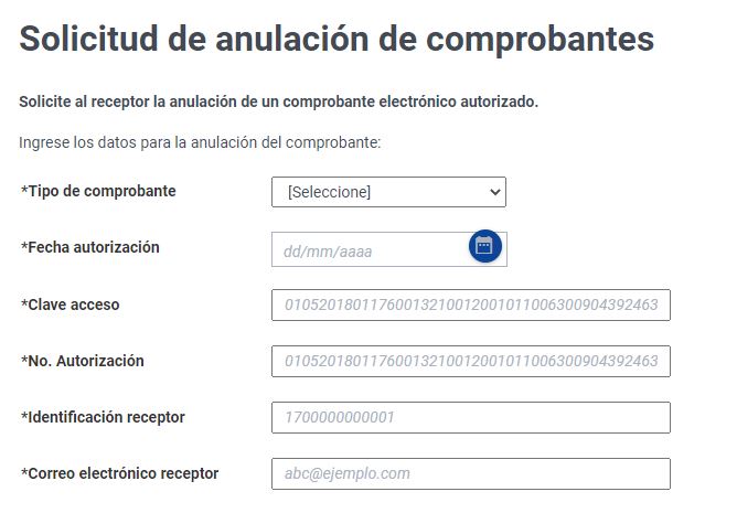 Cómo anular comprobante de retención electronica sri